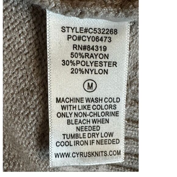 Raya sweater tan beige size medium polyester rayon blend - Picture 7 of 7